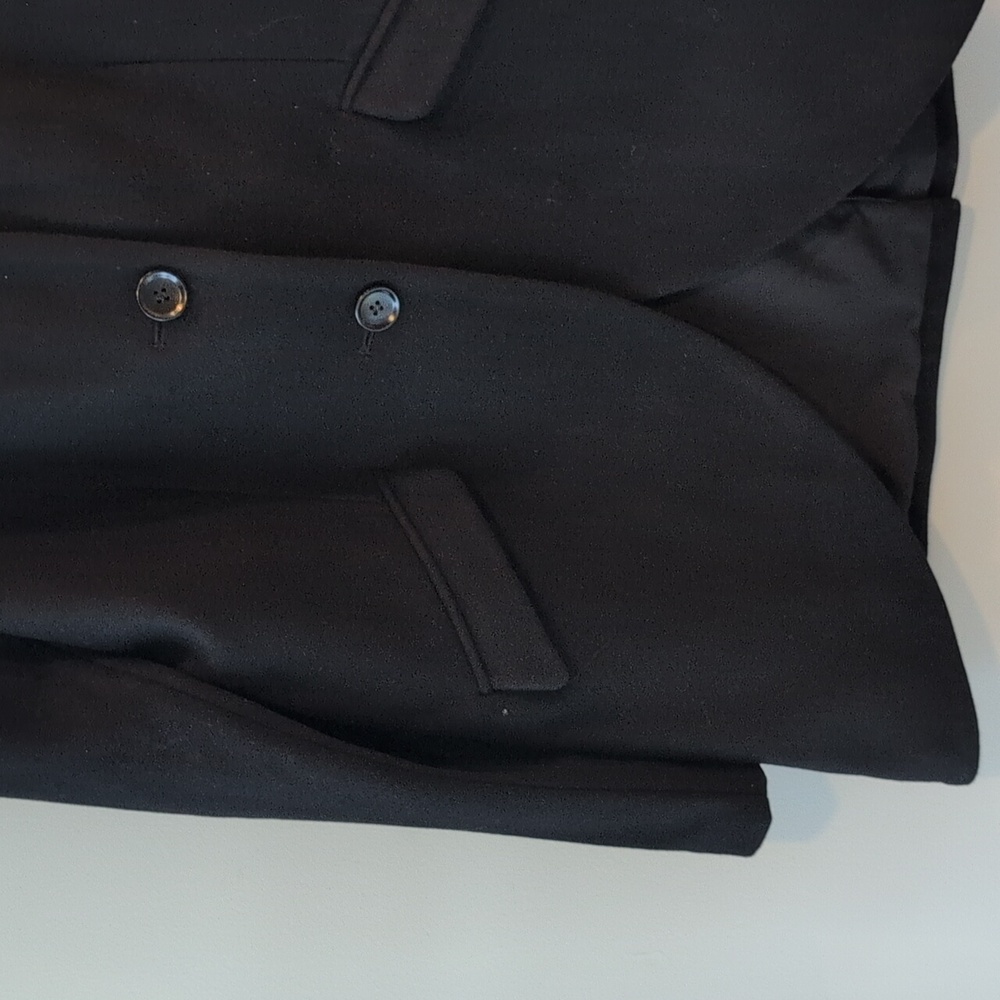 NWT Universal Standard Beas Coat Black Wool Structured Buttoned Coat - Sz 10/12 - Picture 6 of 6